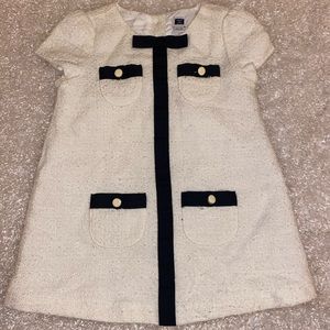 Janie and Jack Uptown Outing Ivory Boucle Dress Tweed Size 12-18 Months